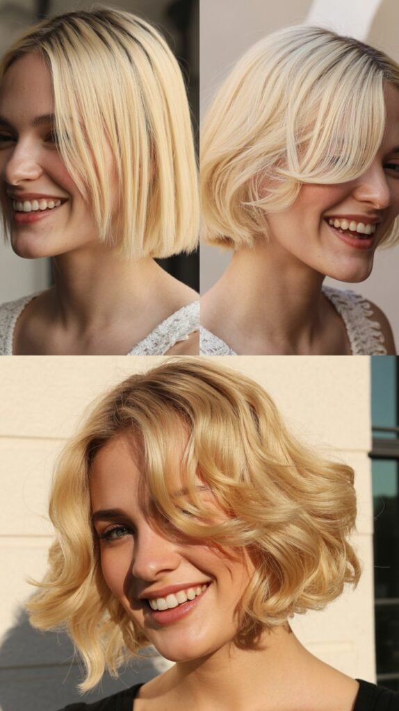 Bright Blonde Angular Lob