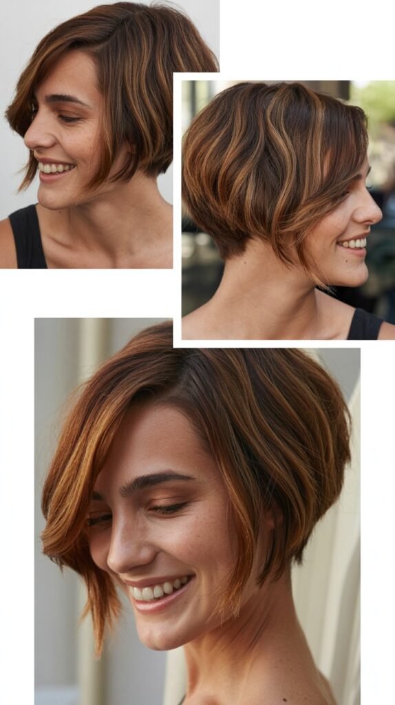 Asymmetrical Cut with Angled Side Bangs