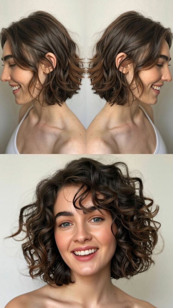  Long Bob with Curtain Bangs