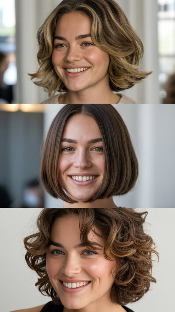 Center-Part with Balanced Face-Framing