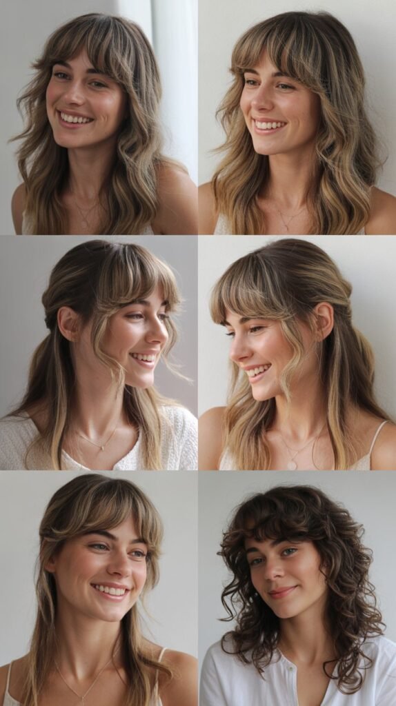 Curtain Bangs With Long Layered Hair