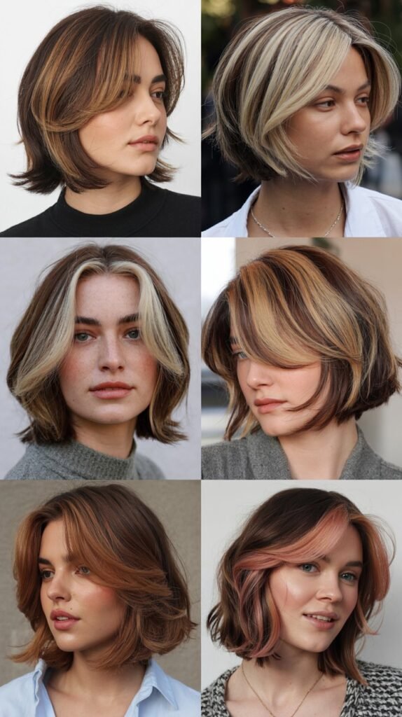 Layered Chin Bob with Color Blocking