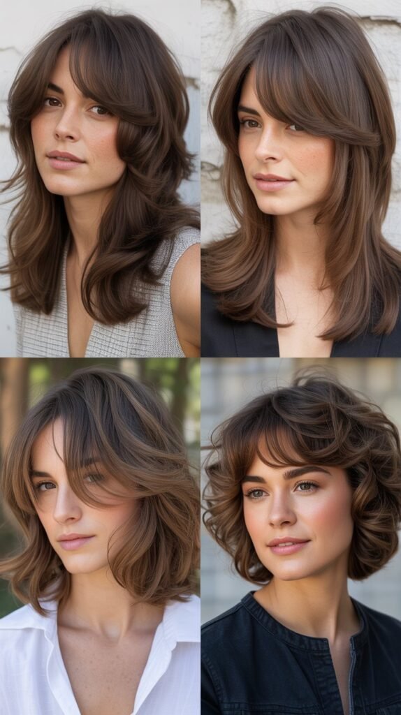  Layered Hair with Side Bangs