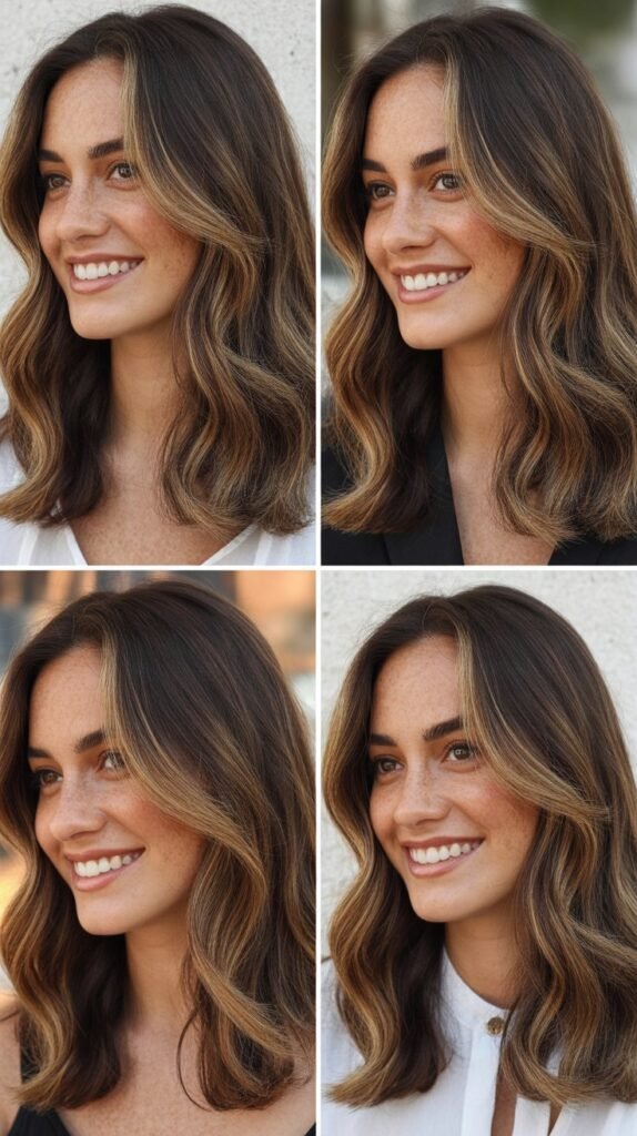 Caramel Highlights with Neutral Brown Base