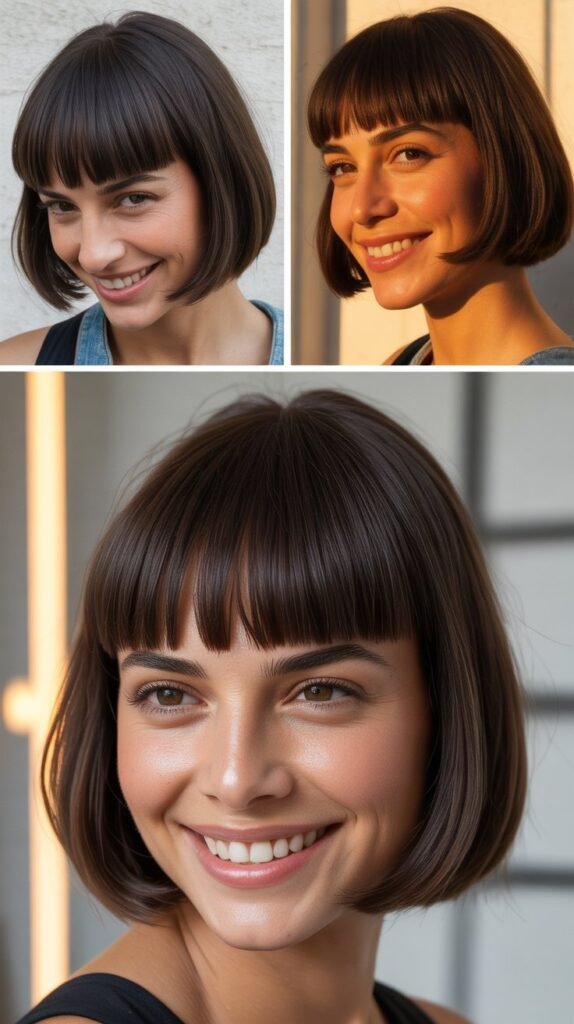 French Bob with Straight-Across Micro Bangs