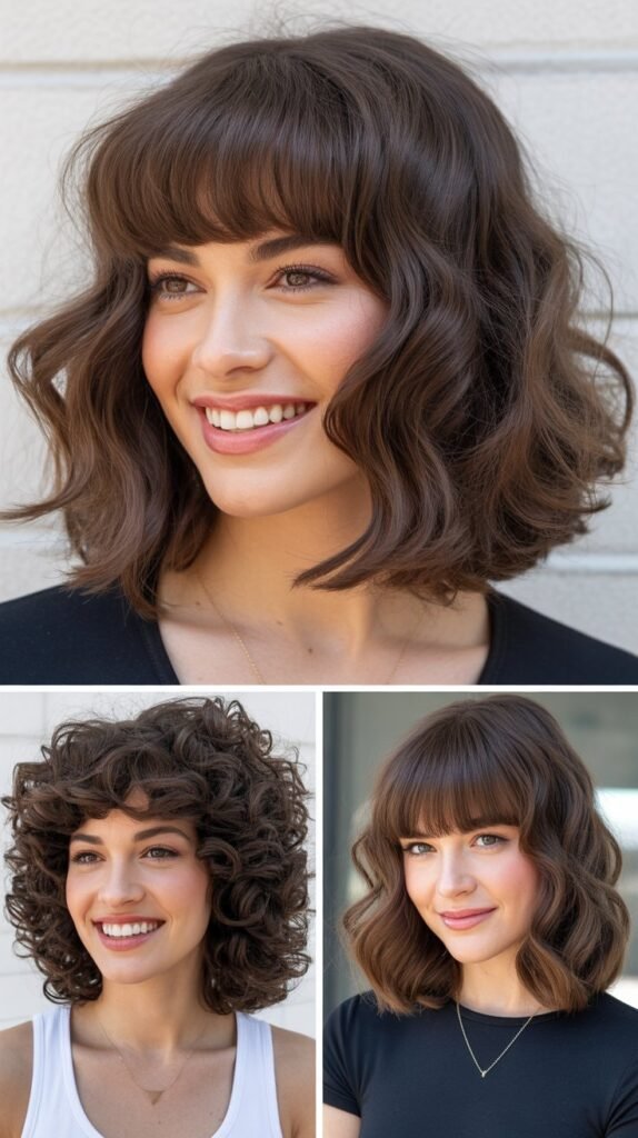  Wavy Lob With Bottleneck Bangs