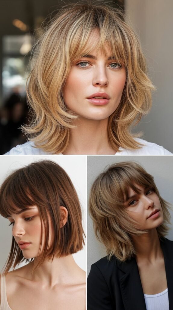 Choppy Bangs with Razor-Cut Layers