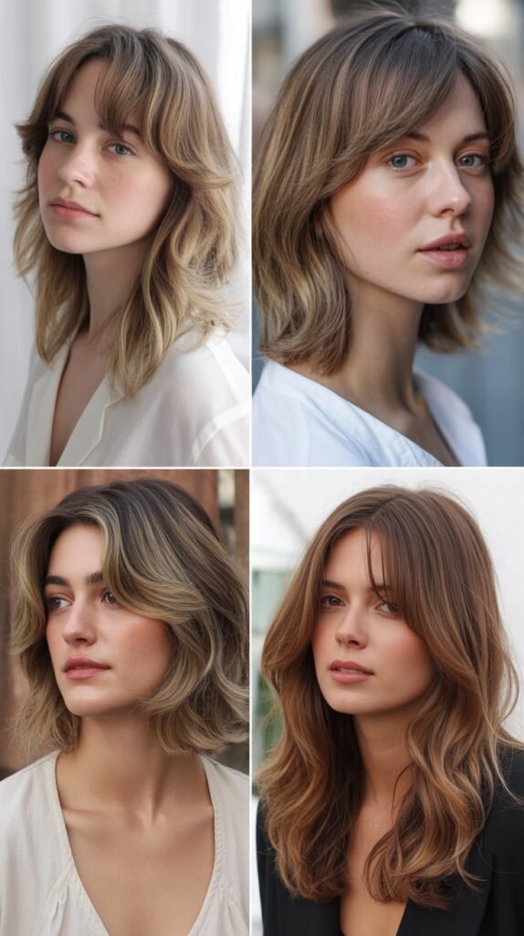 Wispy Side Bangs with Layered Ends