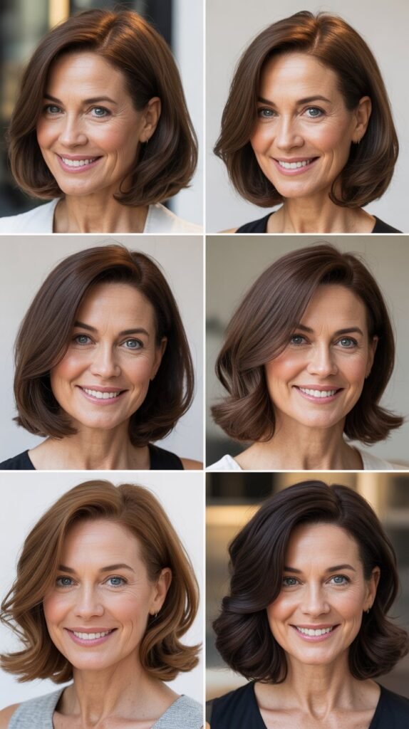  Polished Lob with Side Part
