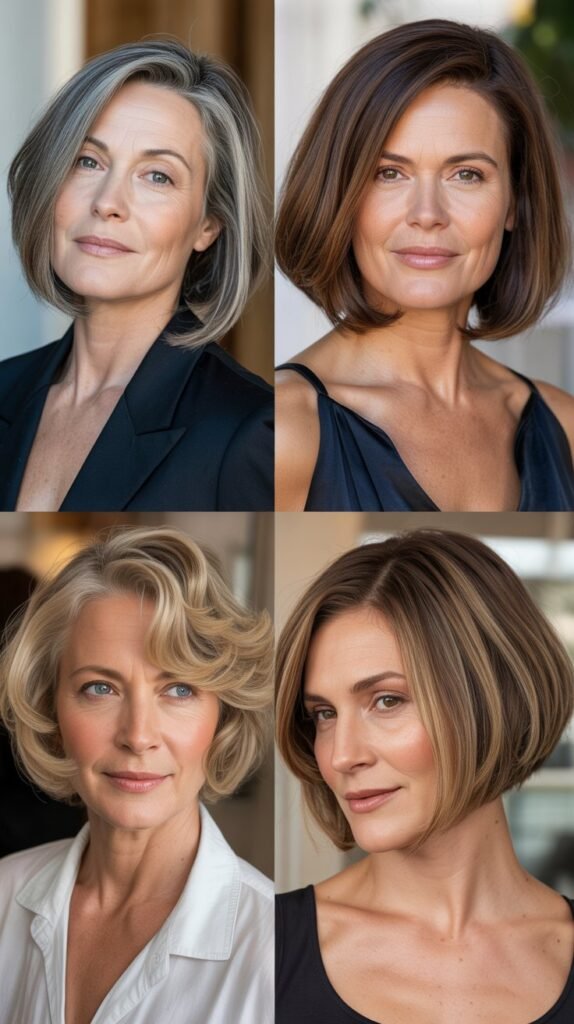 Classic Layered Bob with Blunt Ends