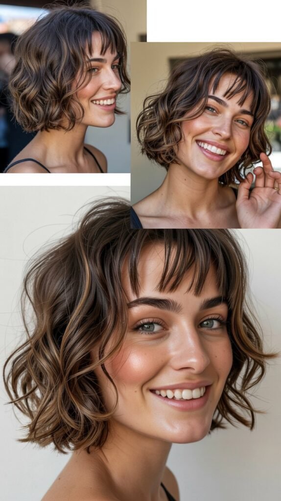 Messy Bob with Piecey Side Bangs