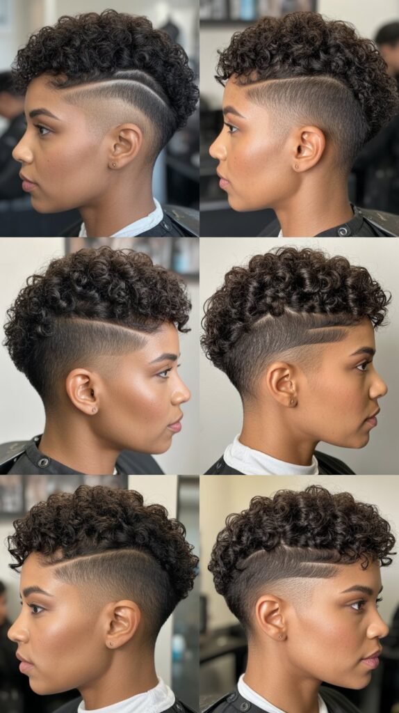  Sculpted Curly Fade