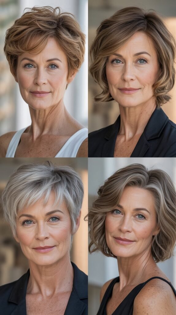 Textured Crop with Side Part