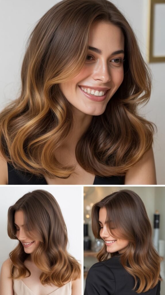 Butterscotch Balayage on Brown Hair