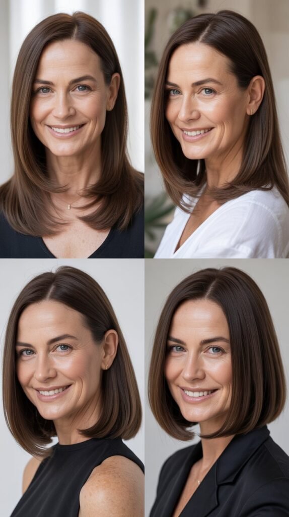  Sleek and Straight Collarbone Cut