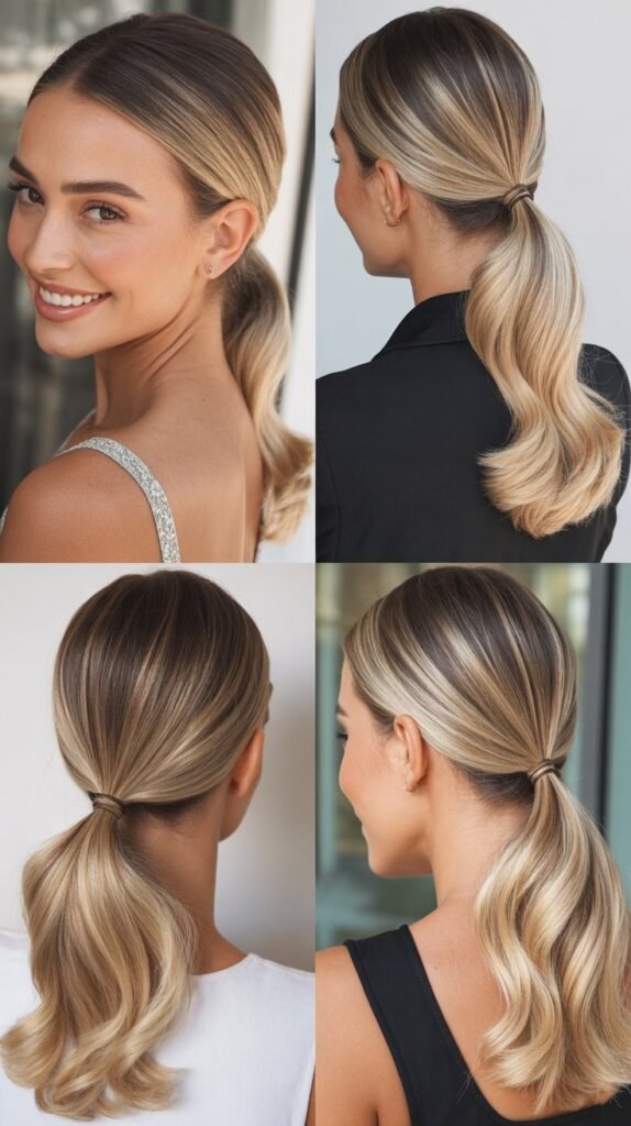 Blonde Balayage Ponytail