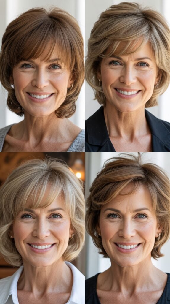 Graduated Bangs with Stacked Back