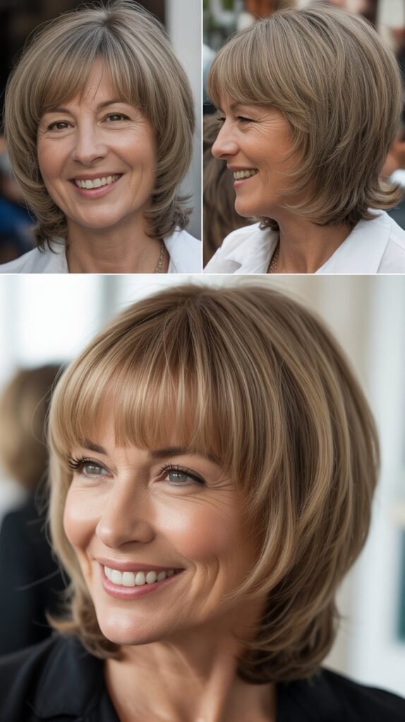 Heavy Bangs with Thinned Layer Ends