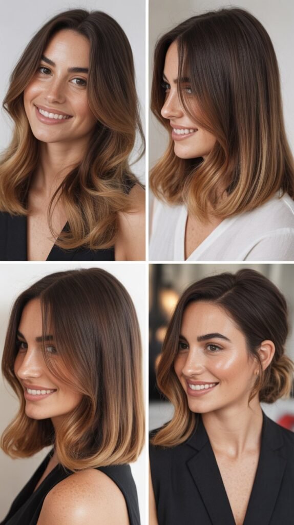 Soft Ombre from Brown to Caramel