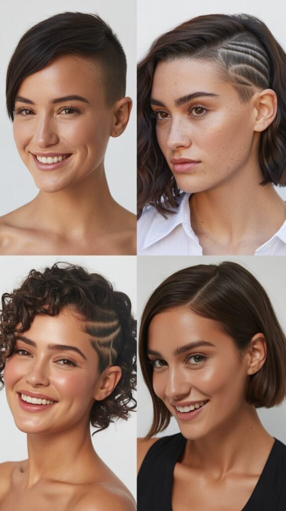 Shaved Side Styles for Edgy Asymmetry