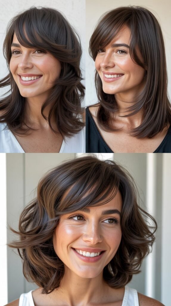 Multi-Length Layers With Asymmetric Bangs
