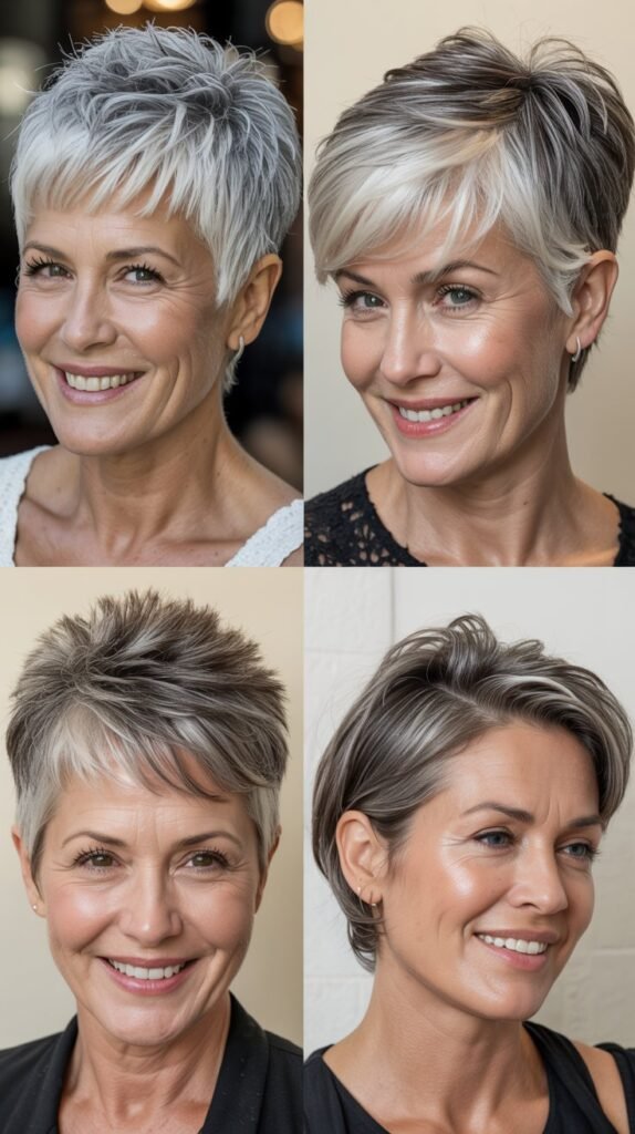 The Edgy Gray Mohawk-Inspired Cut