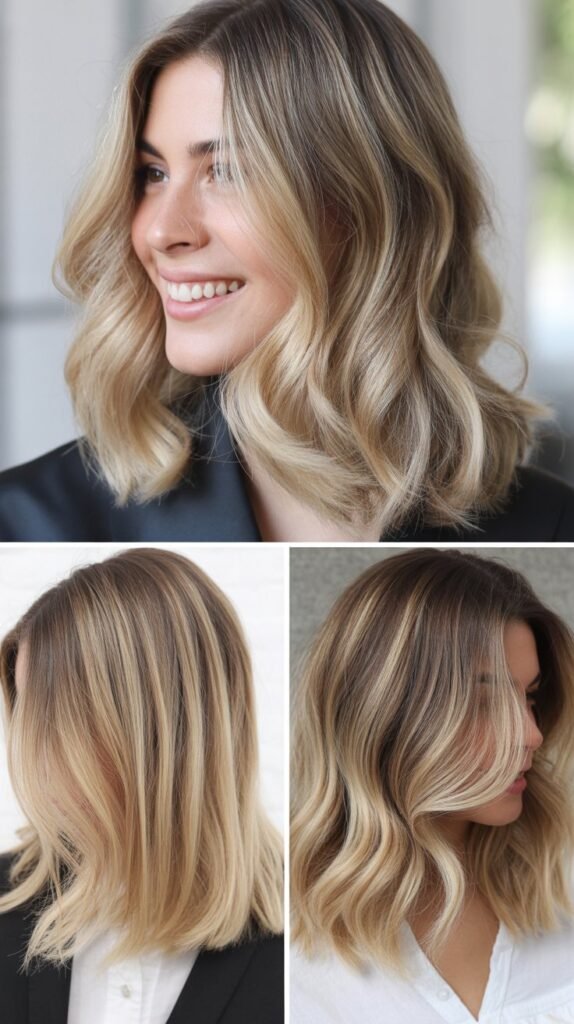 Blonde Balayage on Shoulder Length Hair