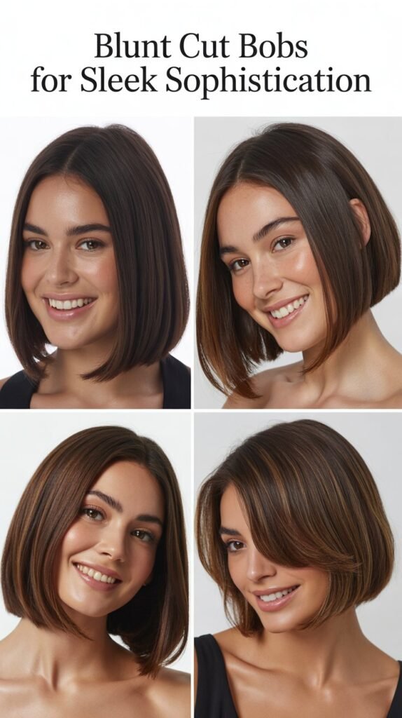 Blunt Cut Bobs for Sleek Sophistication