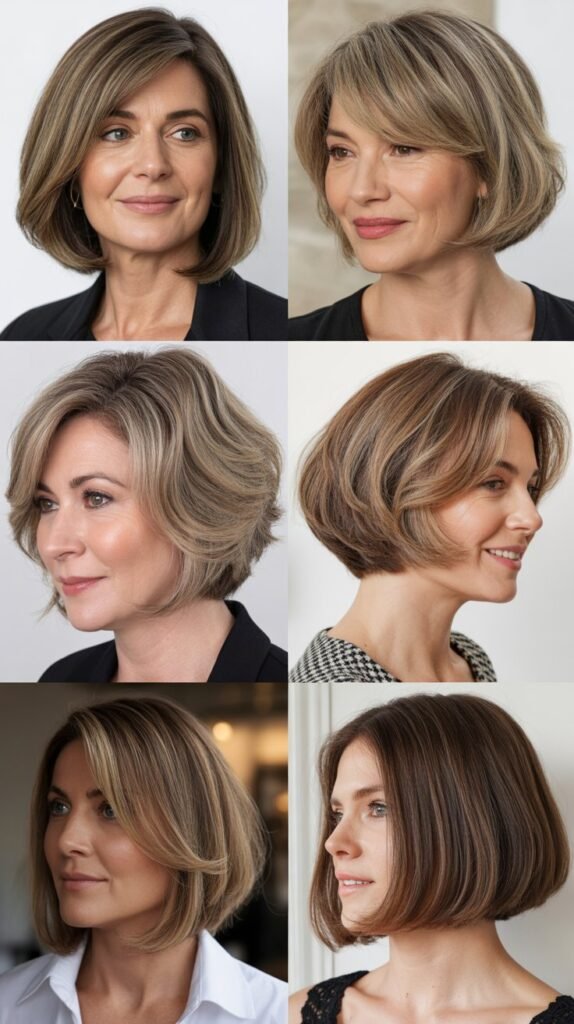 Rounded Bob with Internal Texture
