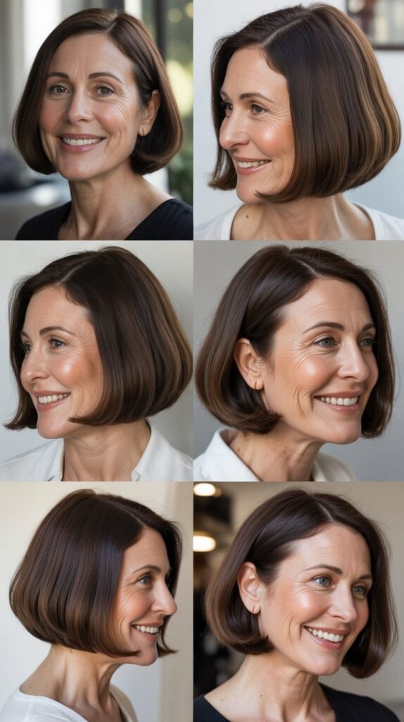 Blunt Bob with Center Part