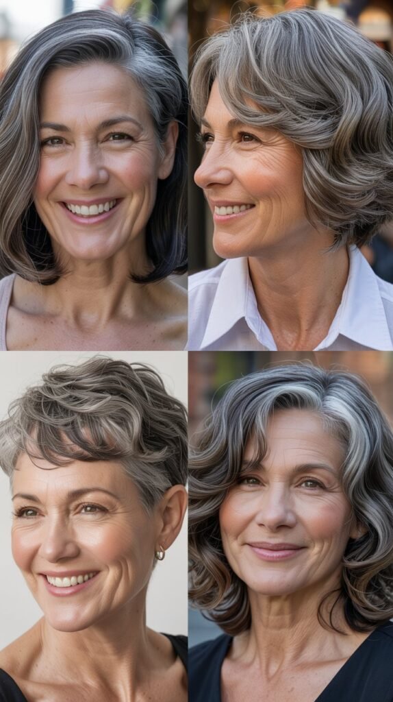 Deep Side Part for Face-Lifting Effect