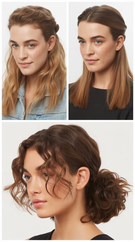 The Layered Half-Up Style Cut