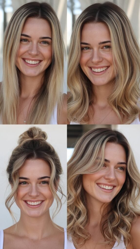 Toasted Coconut Blonde With Brown Roots