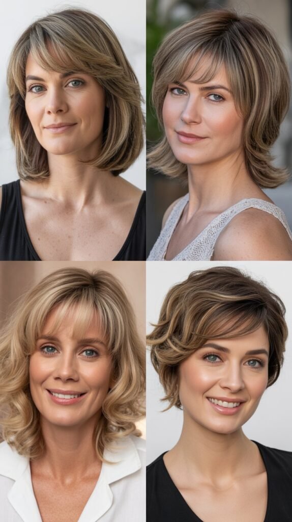 Curtain Bangs with Layers