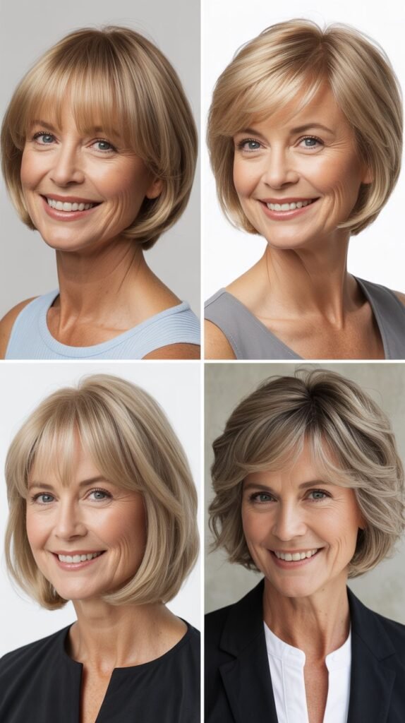 Soft A-Line Bangs with A-Line Bob