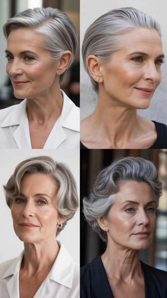 Slicked-Back Short Cut