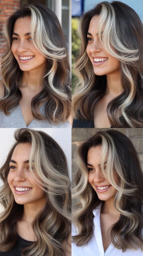 Bright Blonde Contrast Money Piece