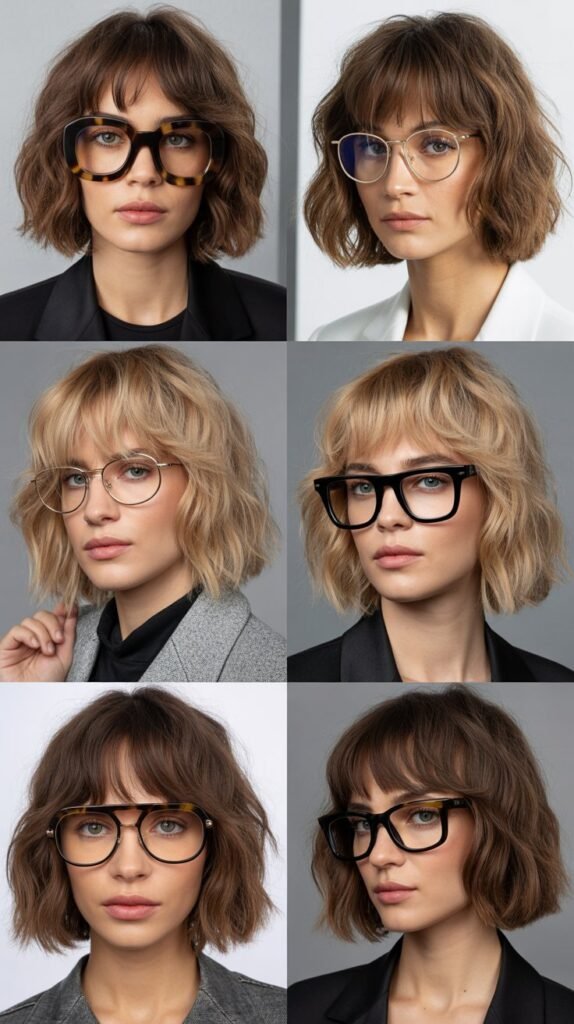 Textured Fringe with Medium Wavy Lob