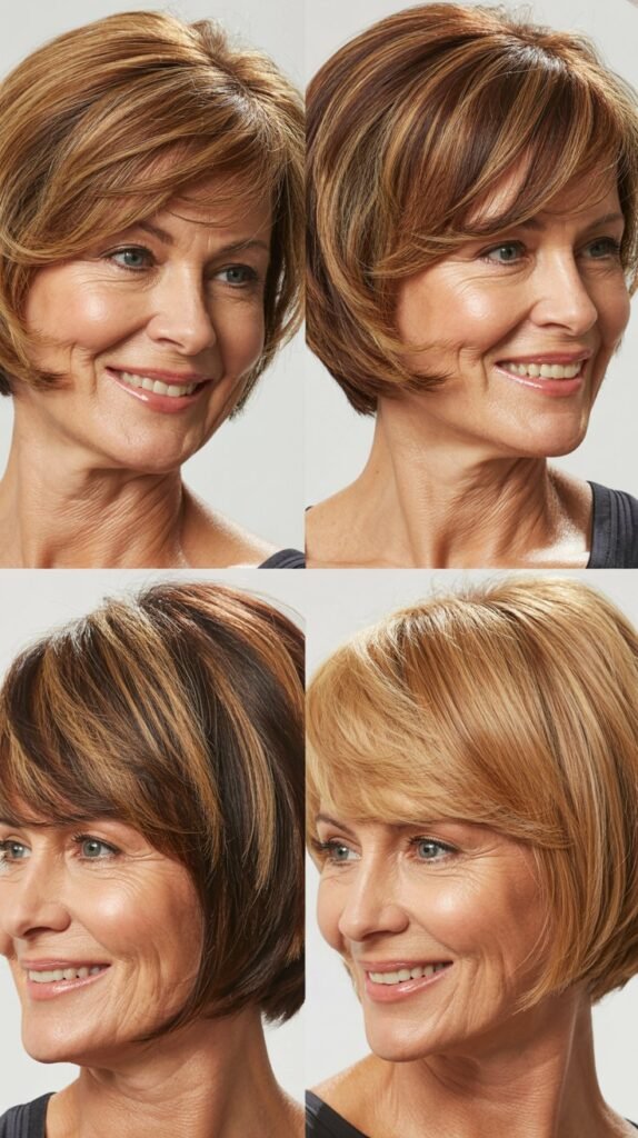 Stacked Bob with Dimensional Color