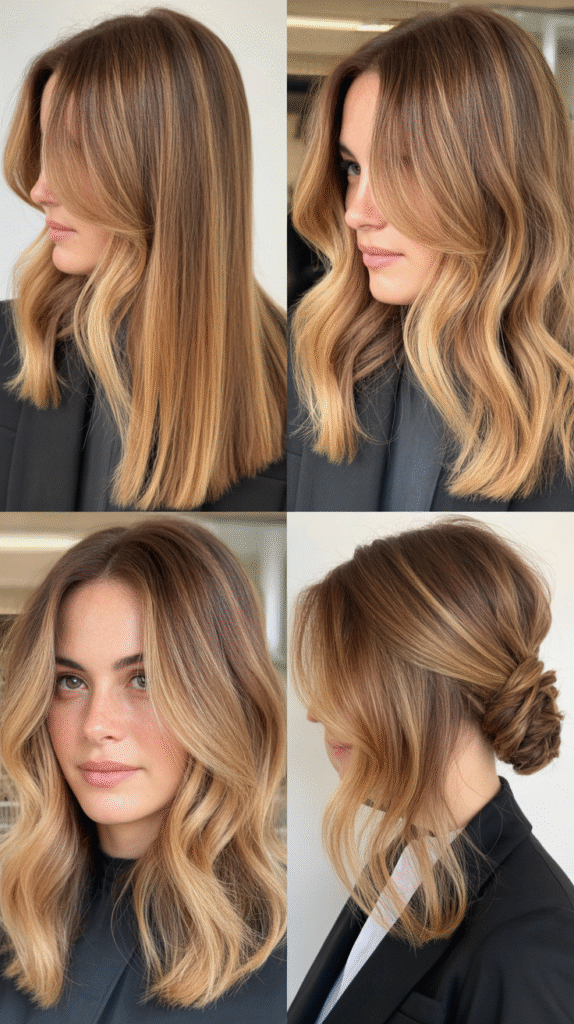 . Honey Highlights With Brunette Base