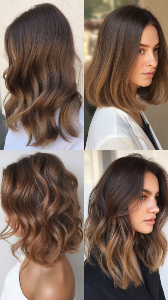 Classic Caramel Balayage on Medium Brown Hair