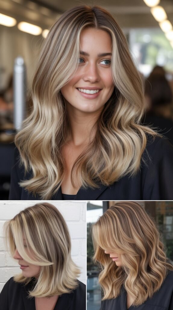  Blonde Balayage with Lowlights