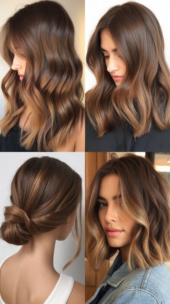  Warm Caramel Balayage