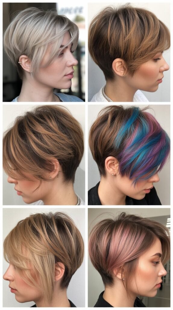 Pixie with Colored Highlights