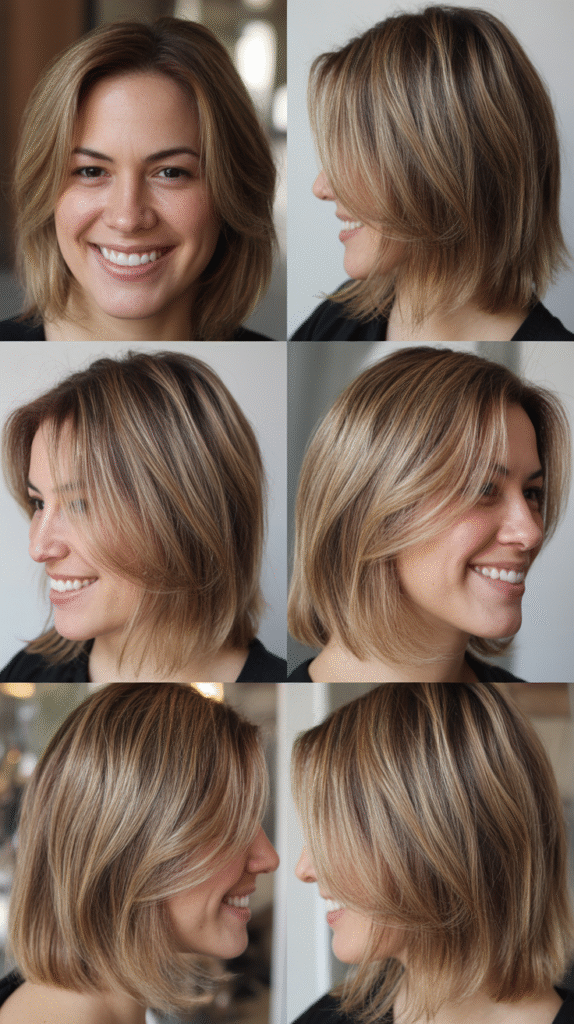 Icy Blonde With Deep Brunette Roots