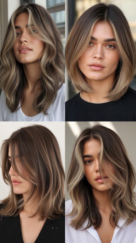 Ash Brown Money Pieces