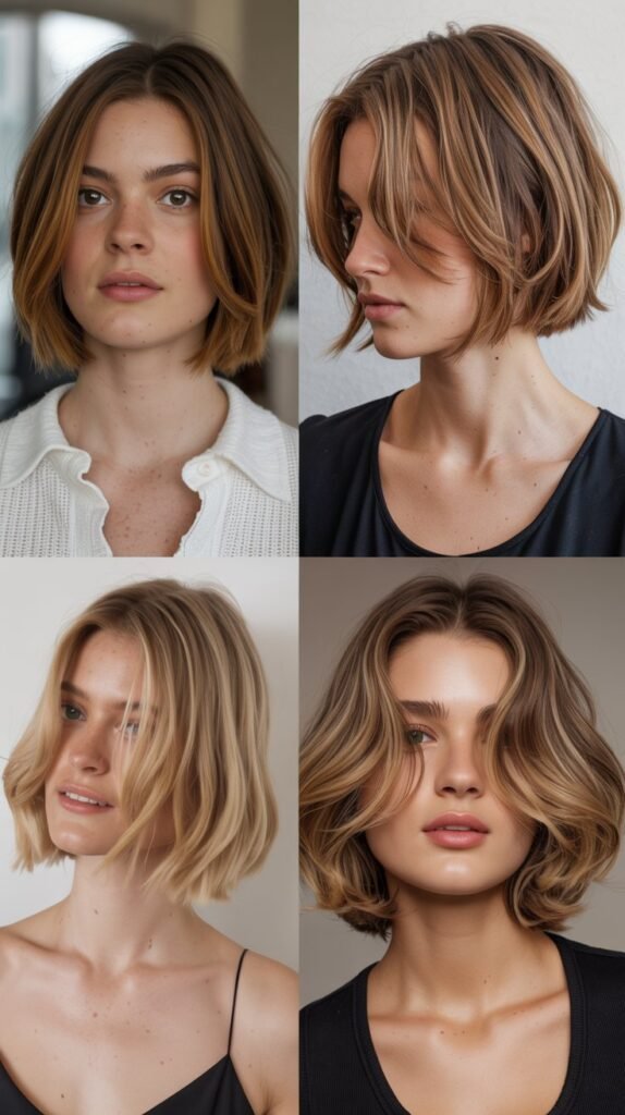  Layered Chin Bob with Precision Cutting
