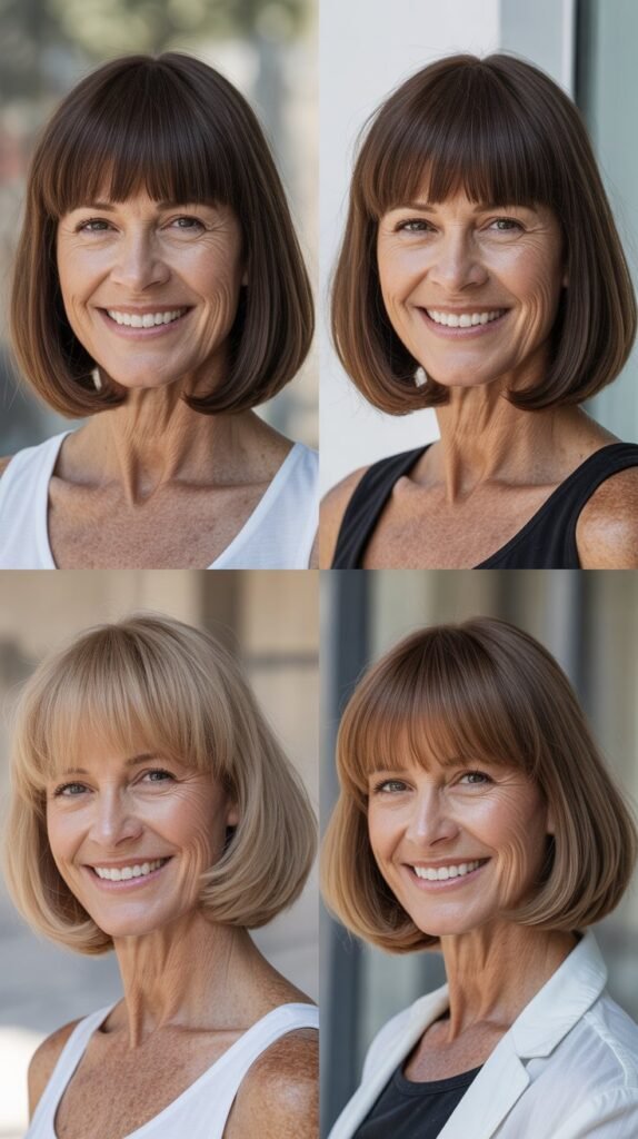 Full Blunt Fringe with Graduated Bob