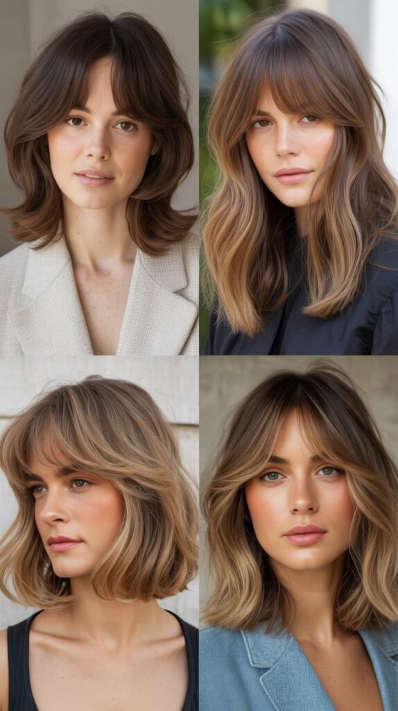Curtain Bangs with Soft Layers