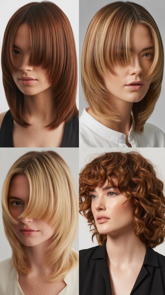 Long Bob With Graduated V-Shape Front Layers